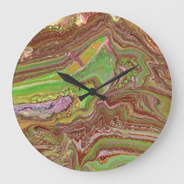 Questions 1 Wild Green Maroon Wall Clock (Front)