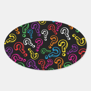 Questions Oval Sticker
