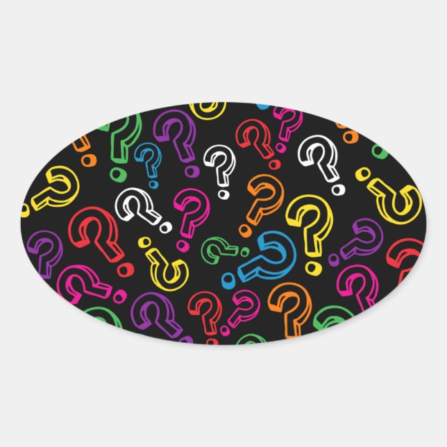 Questions Oval Sticker (Front)