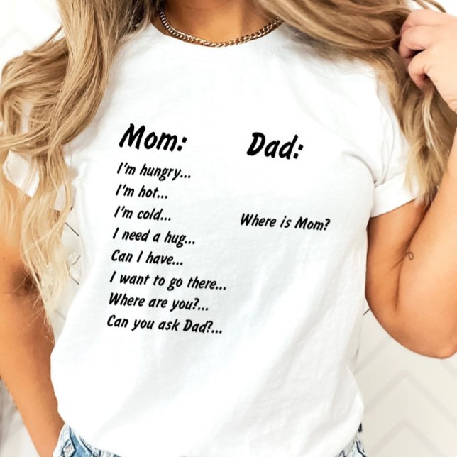 Questions pour maman et papa T-shirt (Créateur téléchargé)