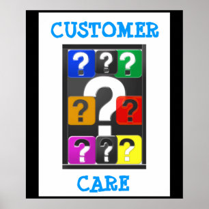 Questions WELCOME Ask me more :  CUSTOMER SERVICE Poster