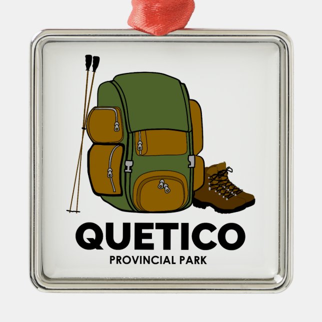Quetico Provincial Park Backpack Metal Ornament (Front)