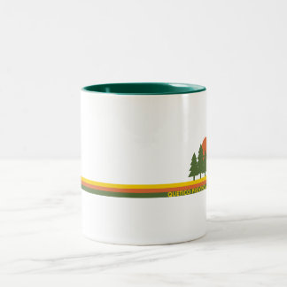 Quetico Provincial Park Pine Trees Sun Two-Tone Coffee Mug