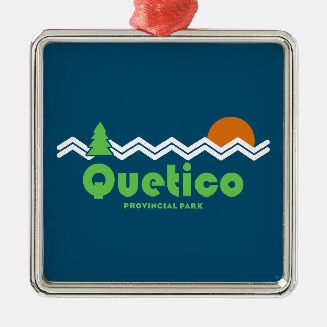 Quetico Provincial Park Retro Metal Ornament (Front)