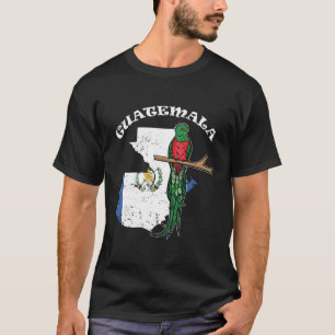 Quetzal Bird Guatemalan Cha Guatemala Flag T-Shirt