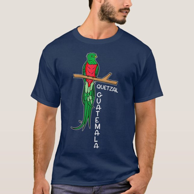 Quetzal Bird Guatemalan Travel Souvenir Guate T-Shirt (Front)
