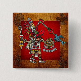 Quetzalcoatl 2 Inch Square Button