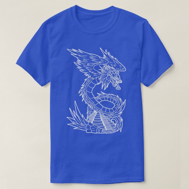 Quetzalcoatl Ancient Aztec Serpent Mayan Temple In T-Shirt (Design Front)