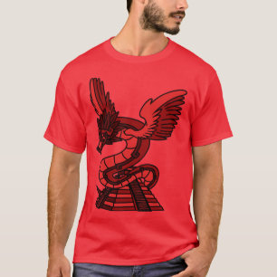 Quetzalcoatl Aztec Feathered Serpent Mayan Temple T-Shirt