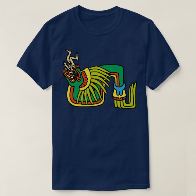 Quetzalcoatl Aztec Mayan Feathered Serpent Toltec  T-Shirt (Design Front)