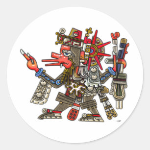 Quetzalcoatl Classic Round Sticker