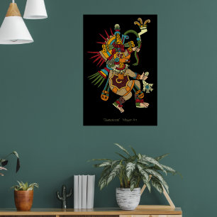 Quetzalcoatl Mayan Art Poster