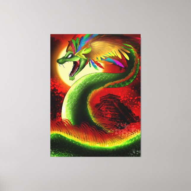 Quetzalcoatl the Aztec God Canvas Print (Front)