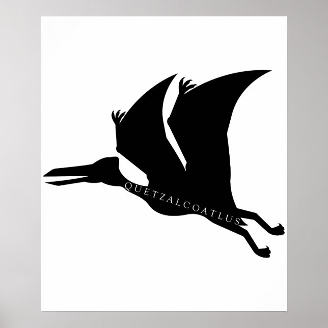 Quetzalcoatlus Pterosaur Prehistoric Square Poster (Front)