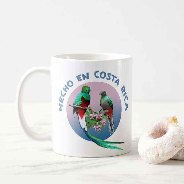 Quetzales, Hecho En Costa Rica Mug - Pura Vida (Avec donut)
