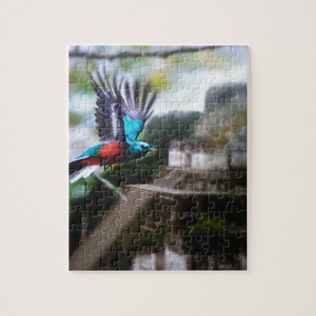 Quetzel in Tikal Jigsaw Puzzle (Vertical)