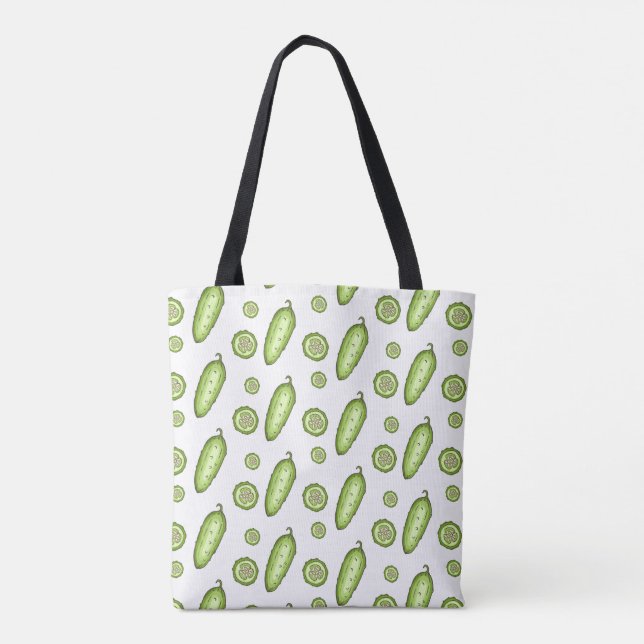 Queue-cumbers Tote Bag (Back)