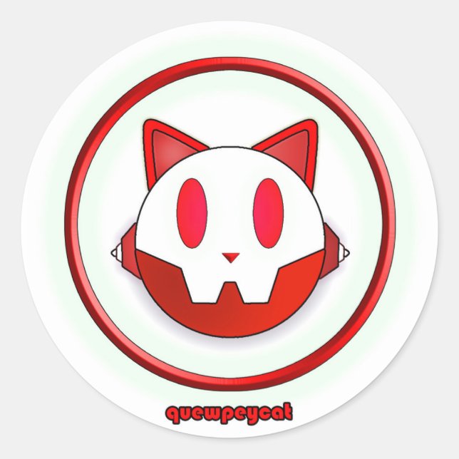 quewpeycat - stickers (Front)