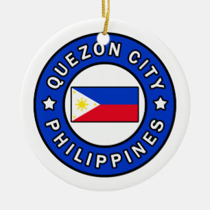 Quezon City Philippines Ceramic Ornament
