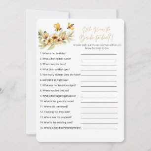 Qui connaît la mariée à être la meilleure carte de