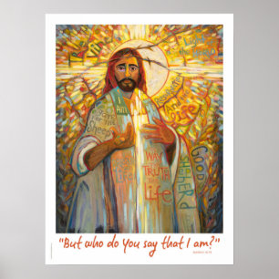 Qui Dites-Vous Que Je Suis, Poster Jésus 18x24"