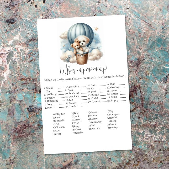 Qui est ma carte de jeu Baby shower maman (Créateur téléchargé)