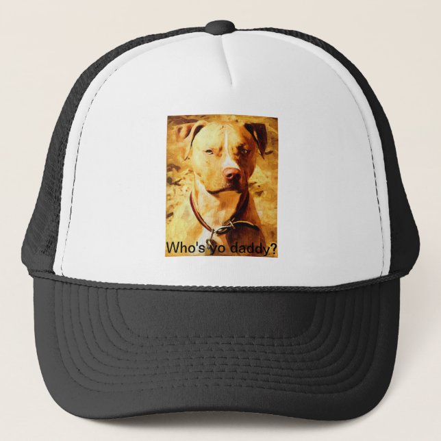 "Qui est papa de yo ?" Casquette de camionneur (Devant)