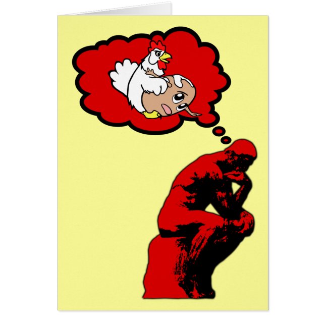 Qui est venu d'abord le poulet ou l'oeuf (Devant)