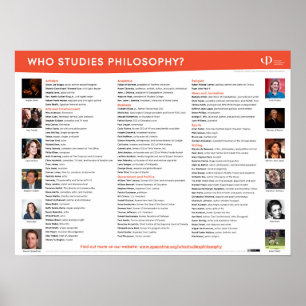 Qui étudie Philosophie affiche