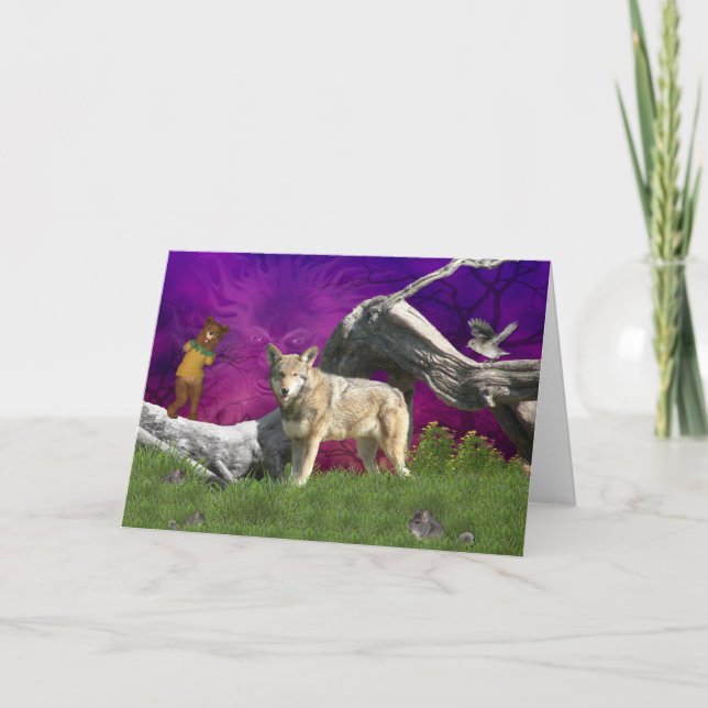 Qui observe qui carte de voeux horizontale (Devant)