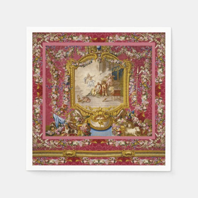 Quichotte Girly Baroque Old World French Classic Napkin (Front)