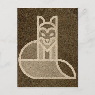 Quick Brown Fox Art Design Postcard