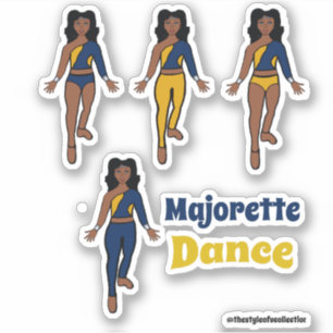 Quick Change  Dancer Stickers Navy Yellow