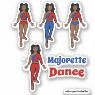 Quick Change  Dancer Stickers Red  Blue
