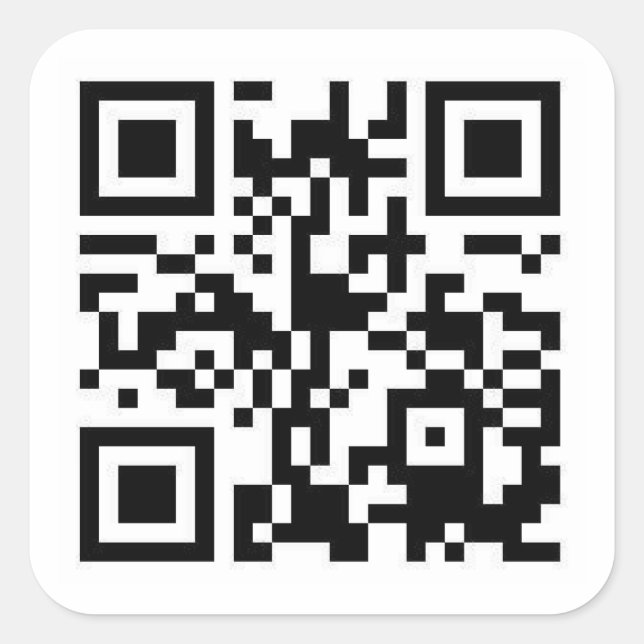 Quick Code (QR Code) Square Sticker (Front)