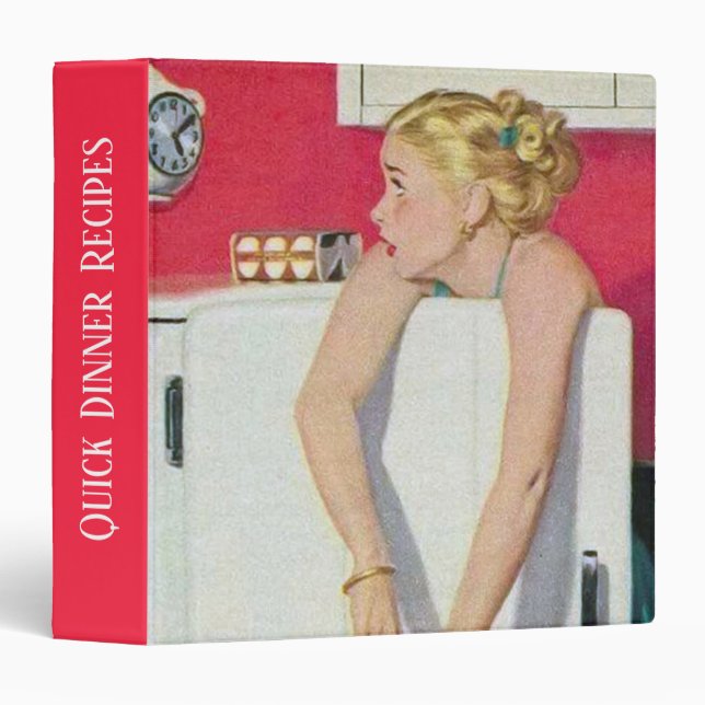 quick dinner recipes retro vintage binder (Front/Spine)