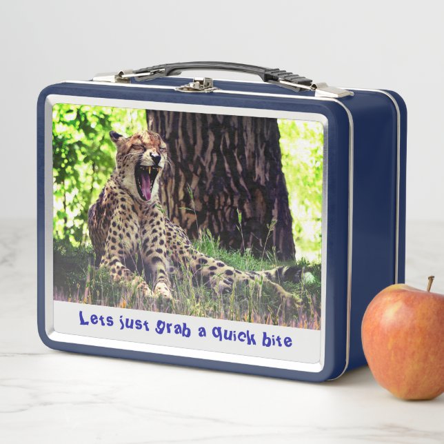 Quick Lunch Break - Cheetah Metal Lunch Box (In Situ)