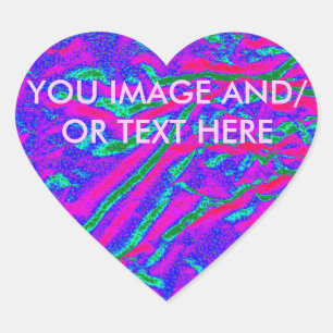 QUICK PRODUCT CREATE - YOUR IMAGE AND/OR TEXT HERE HEART STICKER
