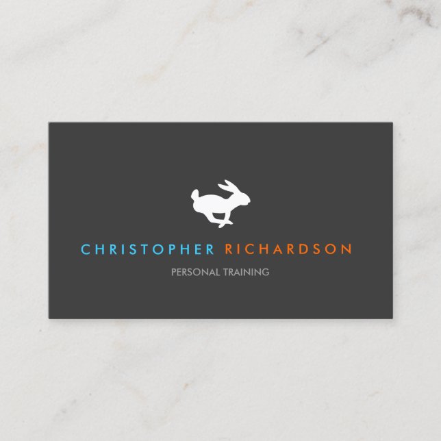 Quick Rabbit Personal Trainer Business Card (Front)
