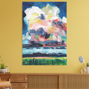 Quick Showers 2 Painting / Artist Larry Lerew Canvas Print