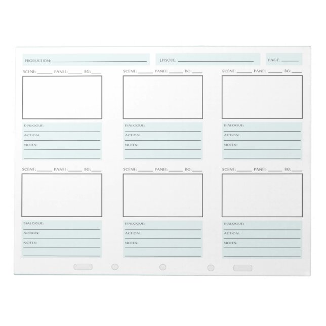 "Quick Storyboarding" Notepad (Front)