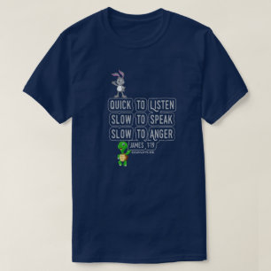 Quick to Listen Slow to speak NAVY T-Shirt