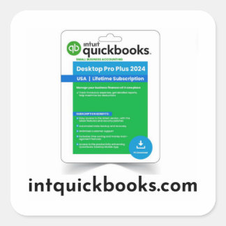 Quickbooks Desktop Pro 2024 - intquickbooks.com Square Sticker