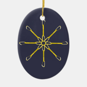 Quickdraw Flower Ceramic Ornament