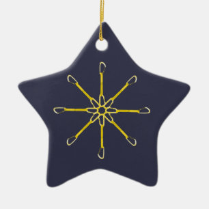 Quickdraw Flower Ceramic Ornament