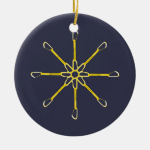 Quickdraw Flower Ceramic Ornament