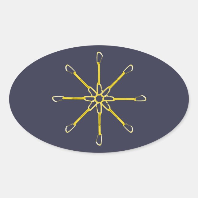 Quickdraw Flower Oval Sticker (Front)