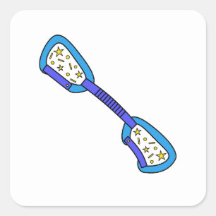 Quickdraw Star Climbing  Square Sticker