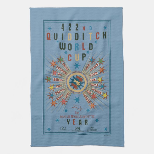 QUIDDITCH™ World Cup Blue Poster Kitchen Towel (Vertical)