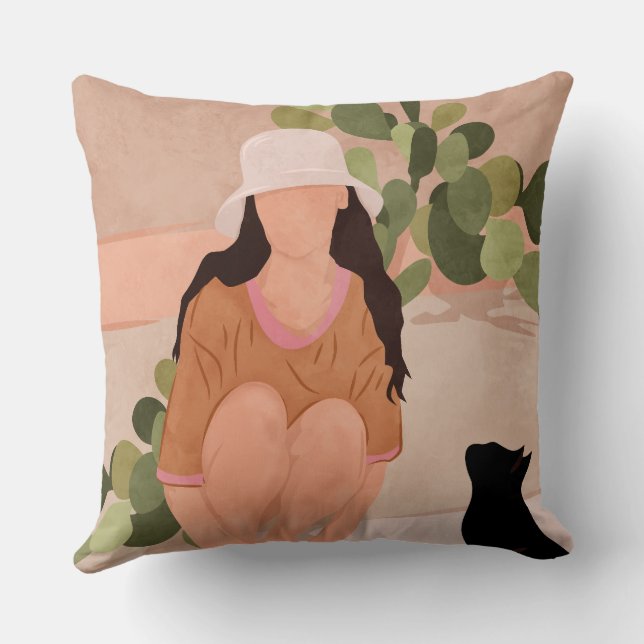 Quiet Afternoon Throw Pillow (Back)